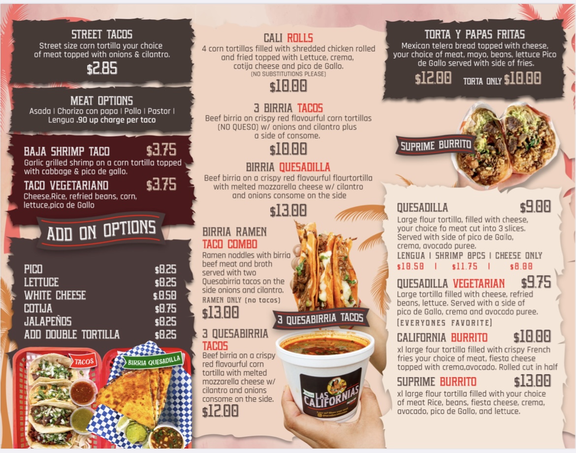 Tacos Las Californias Menu - Image 3