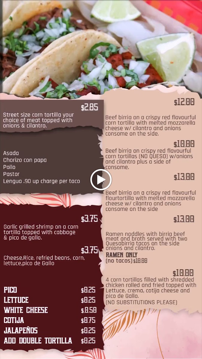 Tacos Las Californias Menu - Image 5